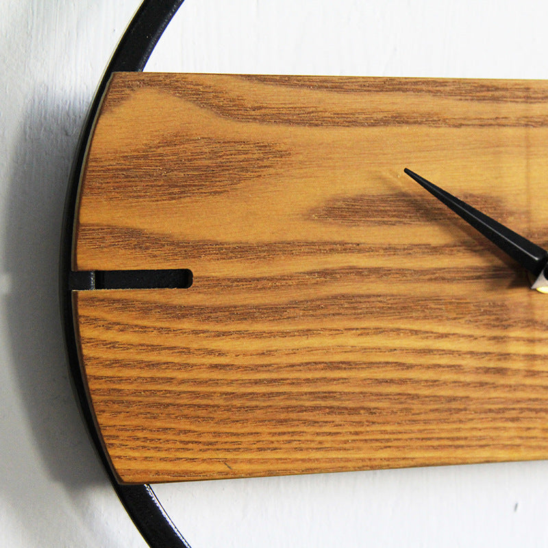 Nestbelaura 29 cm wooden wall clock shown in full product view