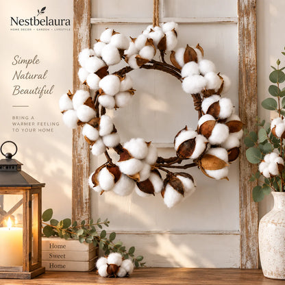 Nestbelaura Artificial Flower Wreath – 25 cm & 40 cm Floral Decor